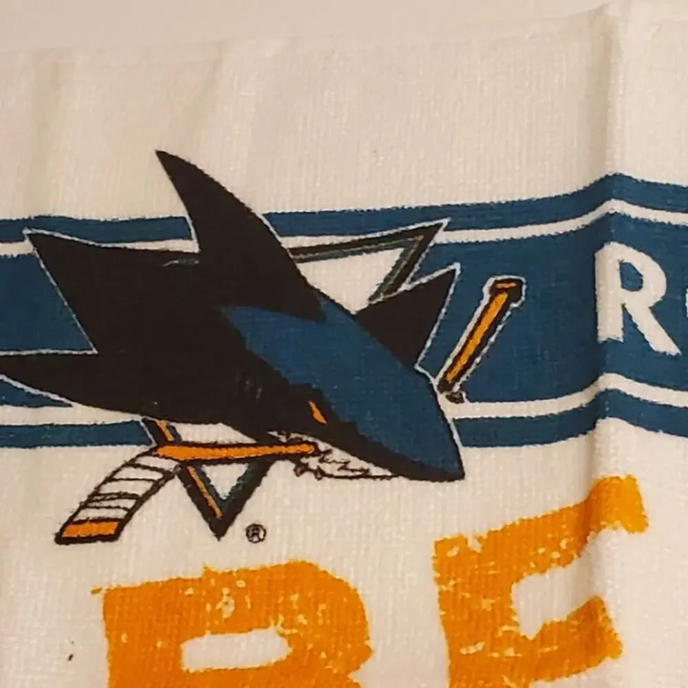 Set of 2 SJ Sharks Hockey Hand towels